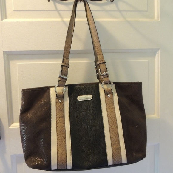 Dana Buchman Brown Faux Snakeskin Accent - Picture 2 of 7